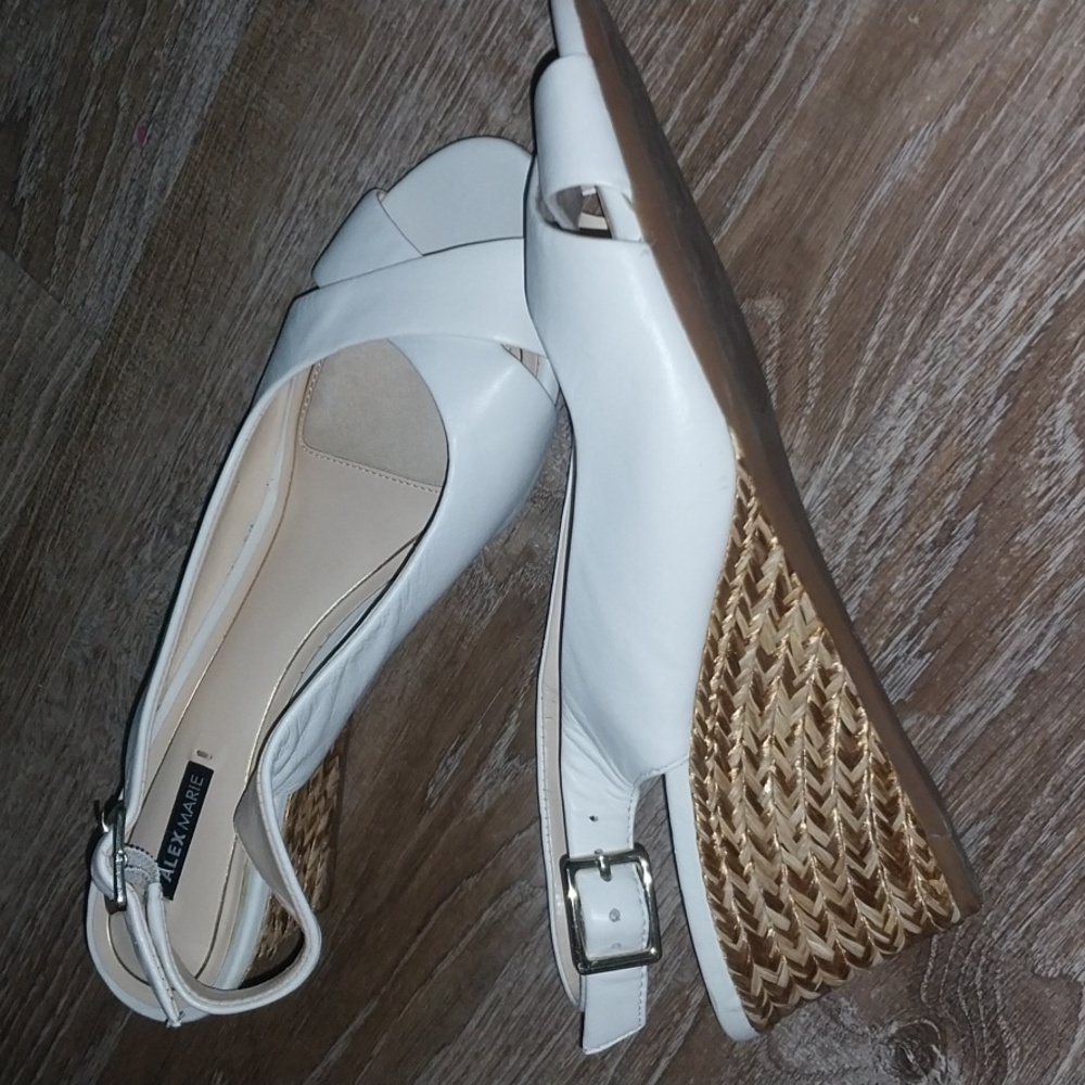 Alex Marie peak toe wedge sandles worn 1X 8.5